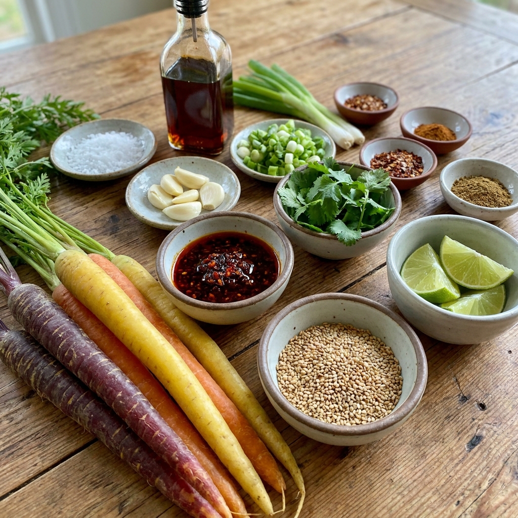 Chili crisp carrot ribbon salad recipe