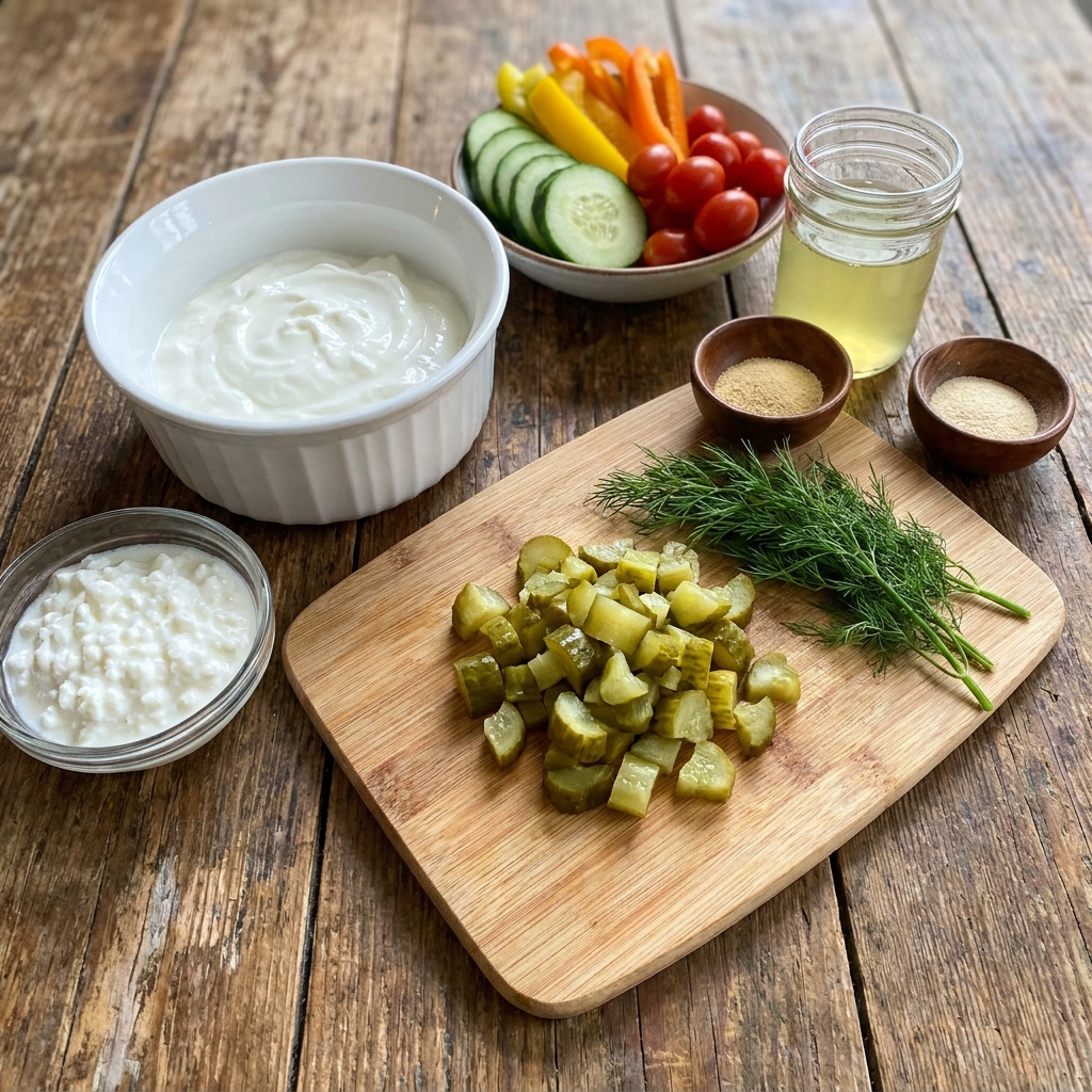Protein Dill Pickle Dip
