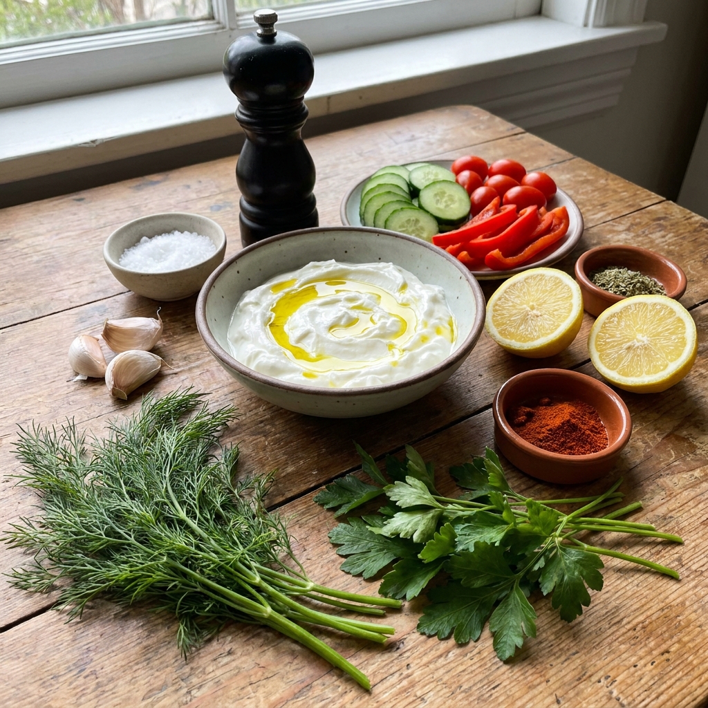 Savory Greek yogurt dip