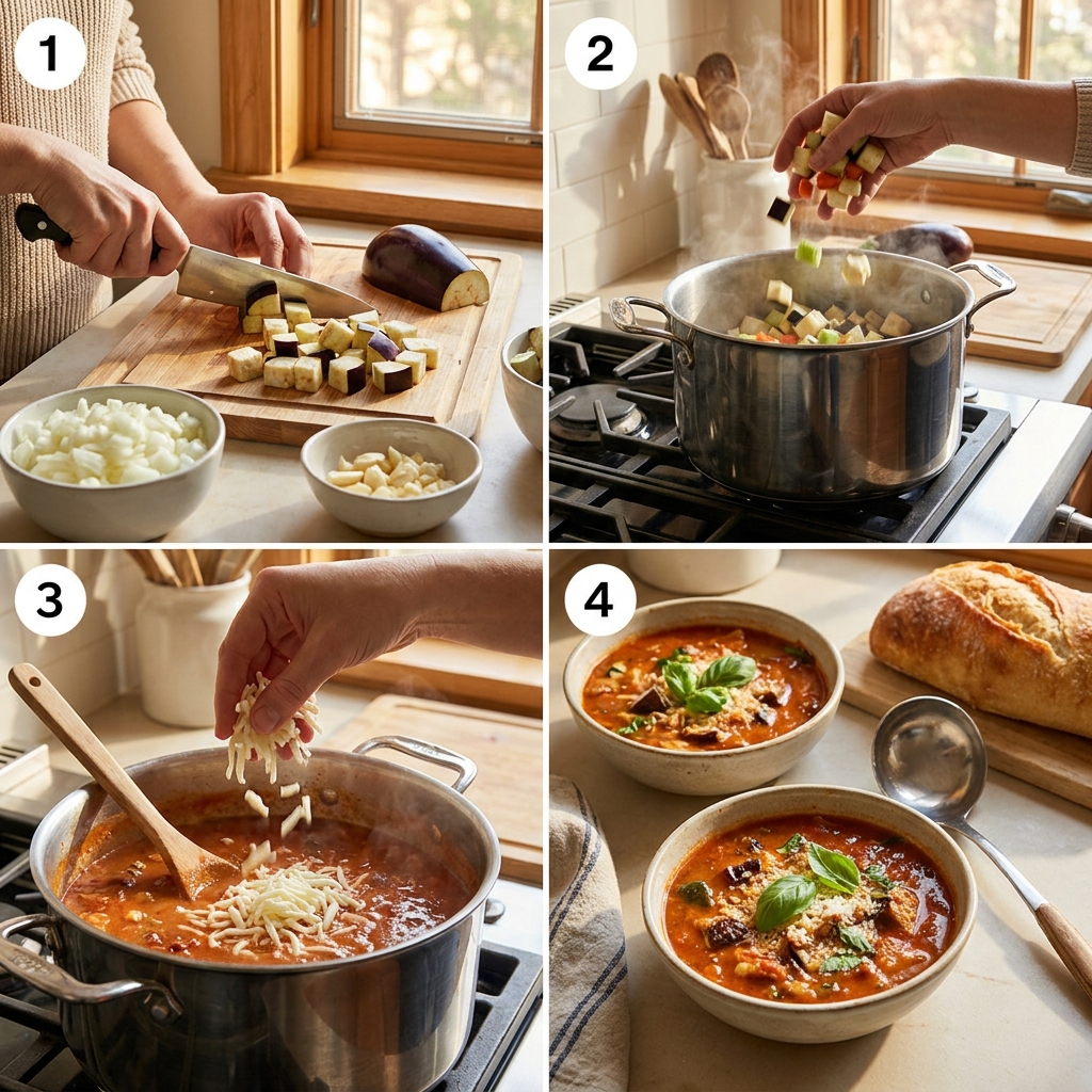 Eggplant parmesan soup recipe