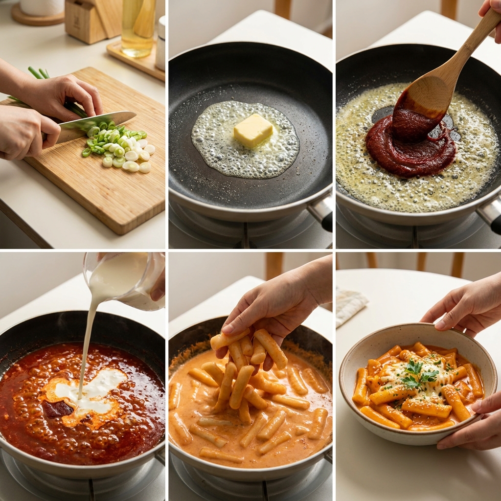 Rose tteokbokki recipe