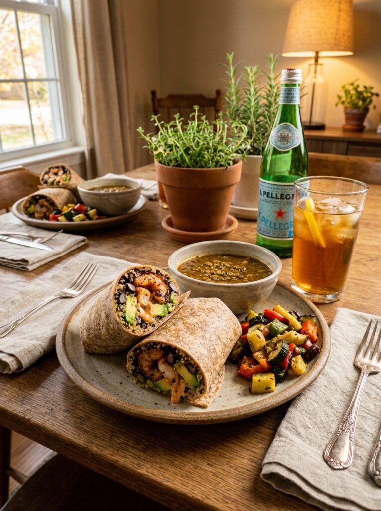 High Protein Grilled Shrimp Lunch Wrap: A Complete Recipe Guide 14 A full serving setup of 202605011654
