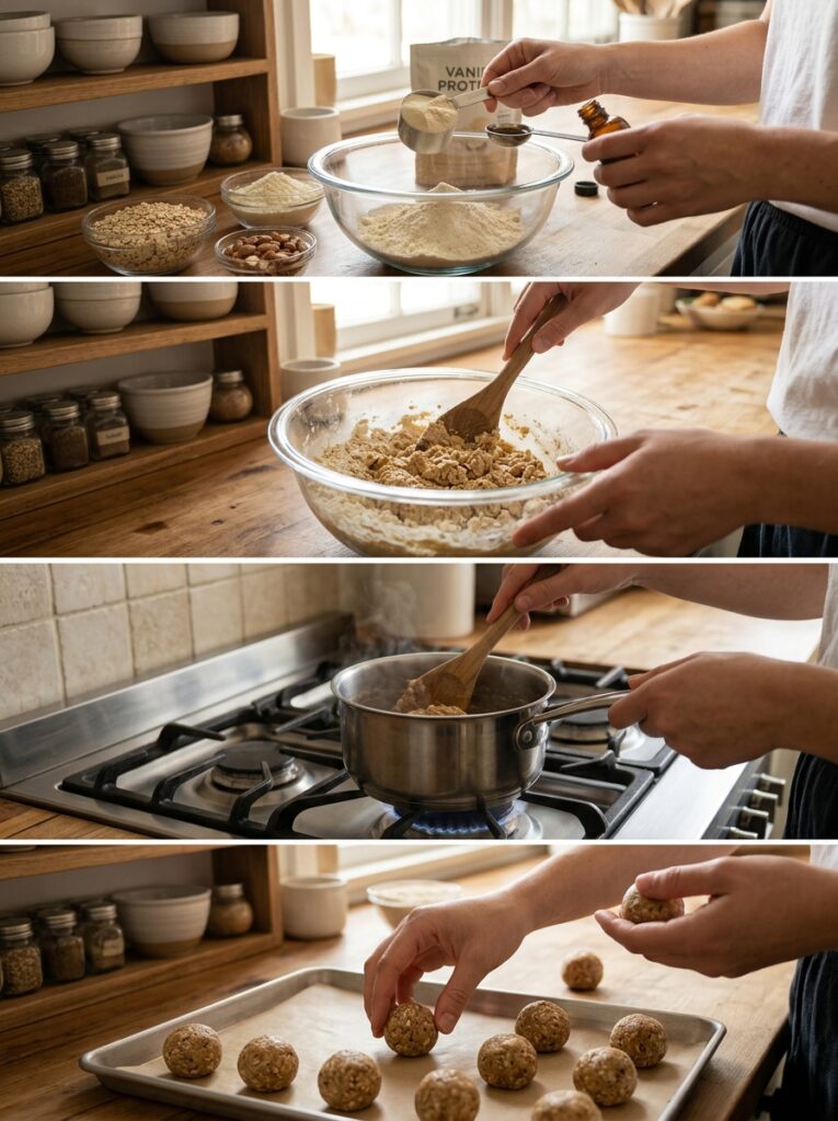 high protein vanilla almond energy balls: Easy No-Bake Recipe for Sustained Energy 14 A step by step cooking 202604281843