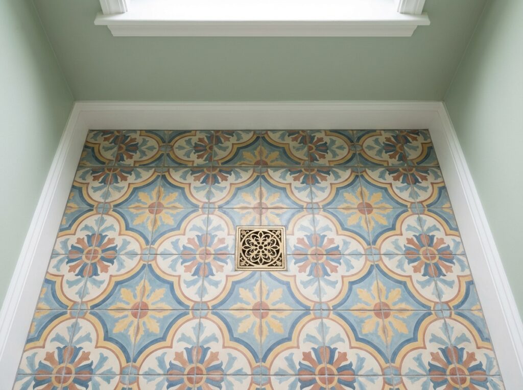 Bathroom floor with 202604081514