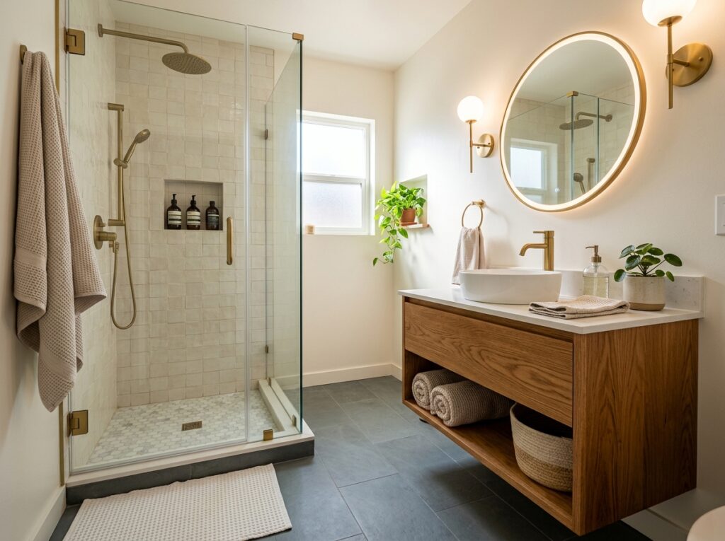 Bathroom with wood 202604091246