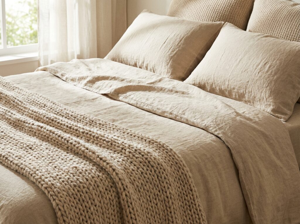 Bed with linen 202604081236