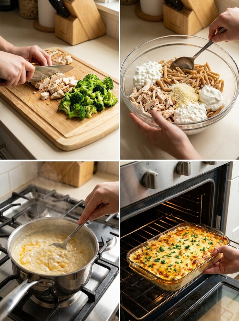 High Protein Chicken Alfredo Bake Recipe 14 Chicken alfredo bake process 202605011604