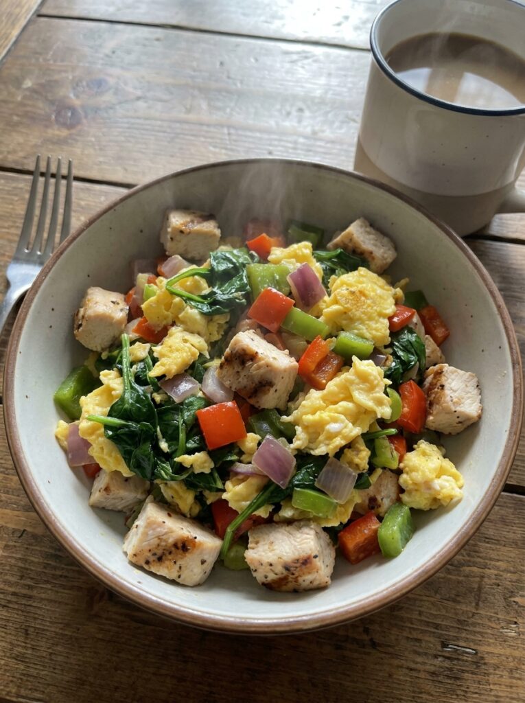 High Protein Chicken Breakfast Scramble 12 Chicken breakfast scramble 202604242226