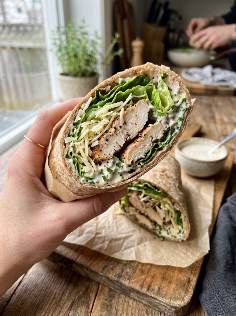 High Protein Chicken Caesar Wrap 12 Chicken caesar wrap 202604221904