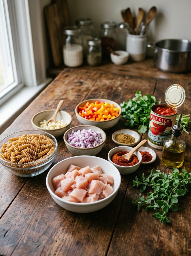 High Protein Chicken Chili Pasta Recipe 13 Chicken chili pasta 202604261417