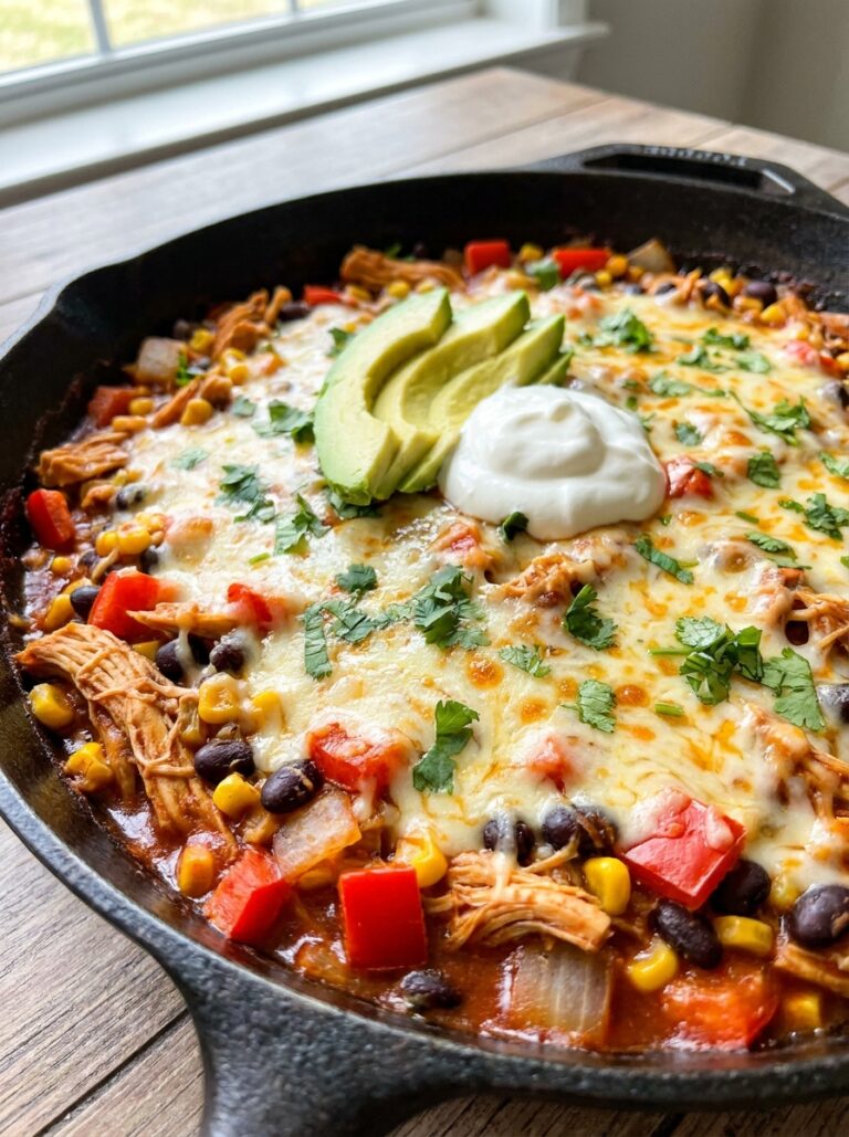 High Protein Chicken Enchilada Skillet 17 Chicken enchilada skillet recipe 202604292058