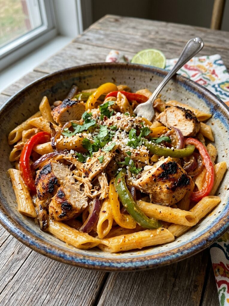 High Protein Chicken Fajita Pasta Recipe 12 Chicken fajita pasta 202604261422