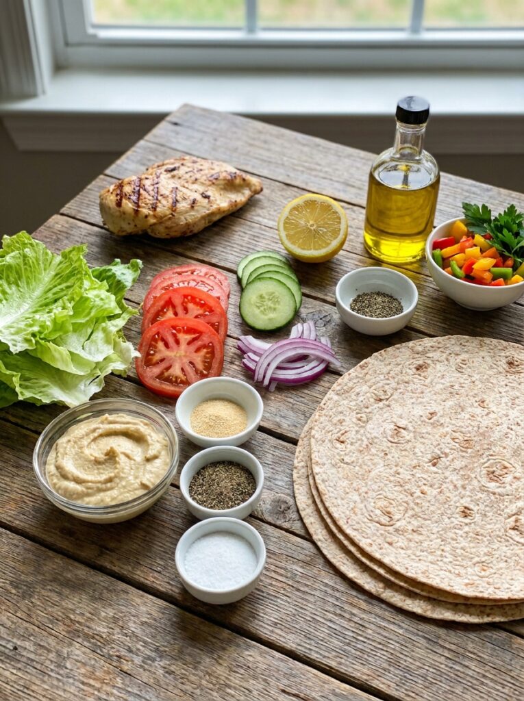 Chicken hummus wrap 202604181821