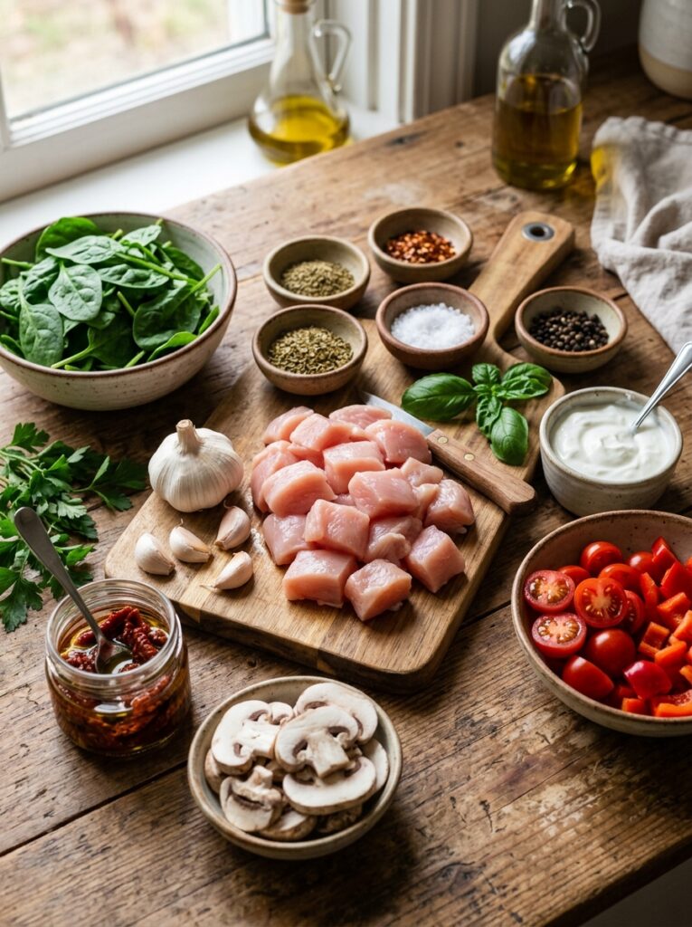 High Protein Creamy Tuscan Chicken 13 Chicken ingredients on 202604231847