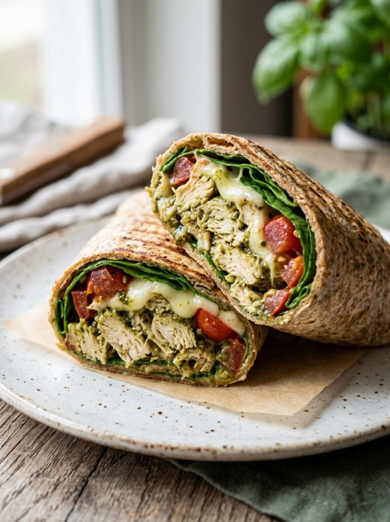 High Protein Chicken Pesto Lunch Wrap 17 Chicken pesto lunch 202604281905 1