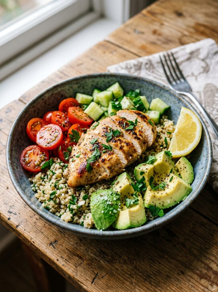 High Protein Chicken Quinoa Bowl 12 Chicken quinoa bowl 202604261350 1