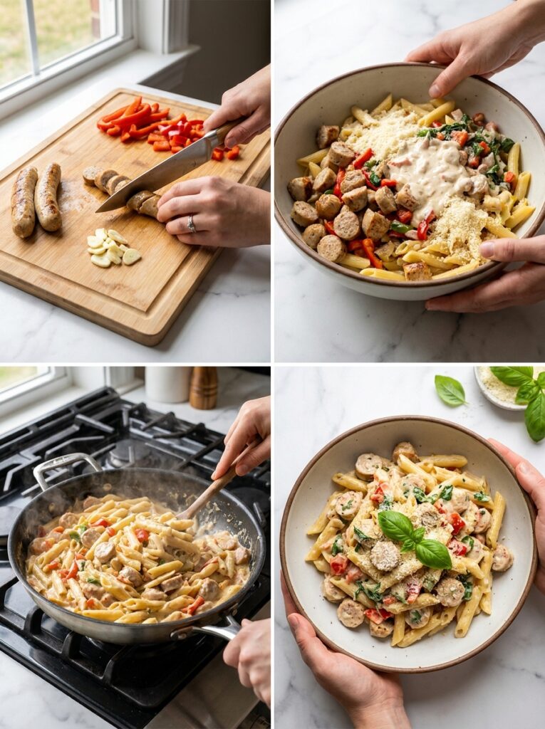 High Protein Chicken Sausage Pasta Recipe 14 Chicken sausage pasta cooking pr… 202604292050