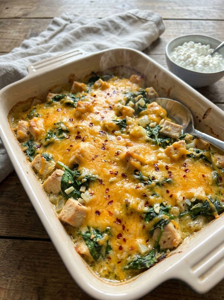 Chicken spinach casserole 202604242316