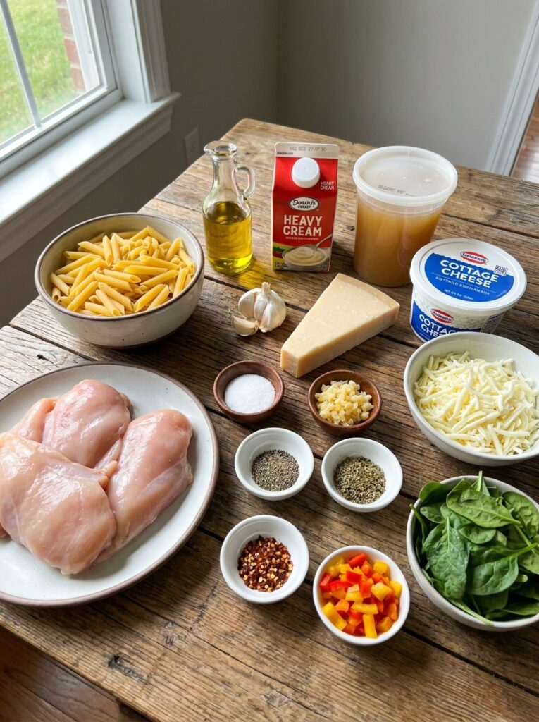 High Protein Chicken Alfredo Bake Recipe 13 Close up amateur photo of 202605011605