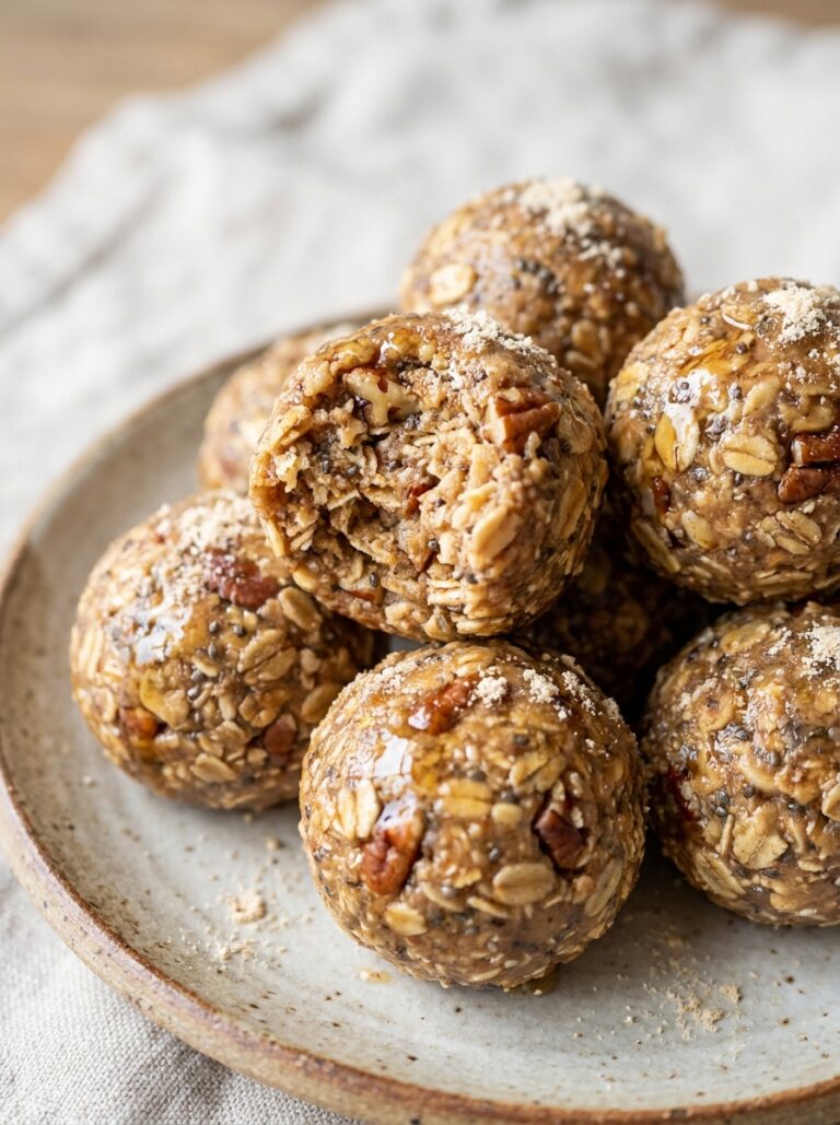 High Protein Maple Pecan Energy Balls: Homemade Energy Bites Recipe 17 Energy balls with oats pecans 202605011643