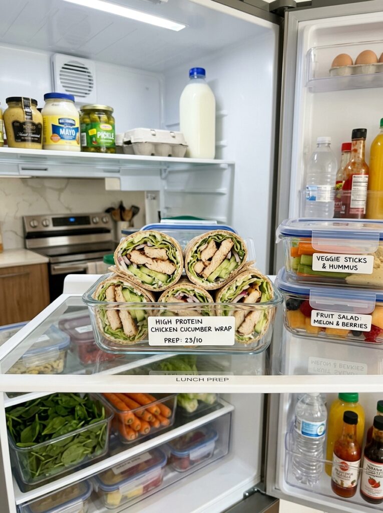High Protein Chicken Cucumber Wrap: A Healthy Lunch Favorite 16 Food storage chicken 202604261409