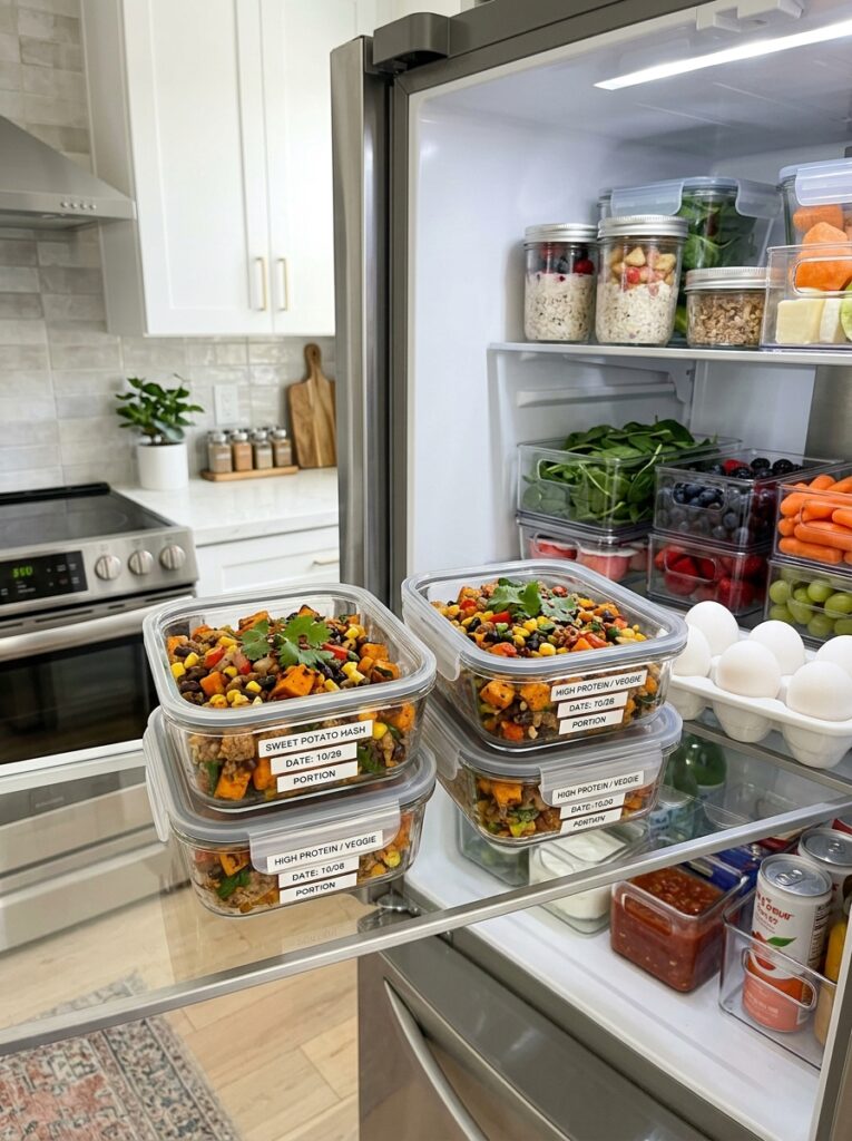 High Protein Sweet Potato Breakfast Hash 16 Food storage containers 202604221855