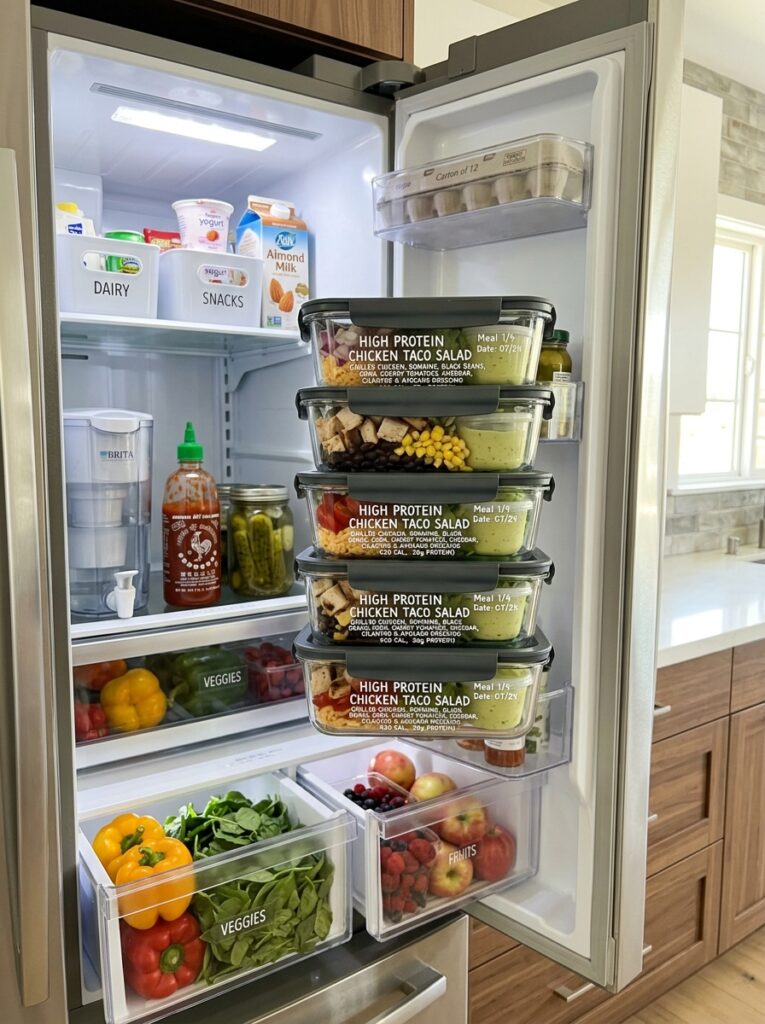 High Protein Chicken Taco Salad 16 Food storage containers 202604221909