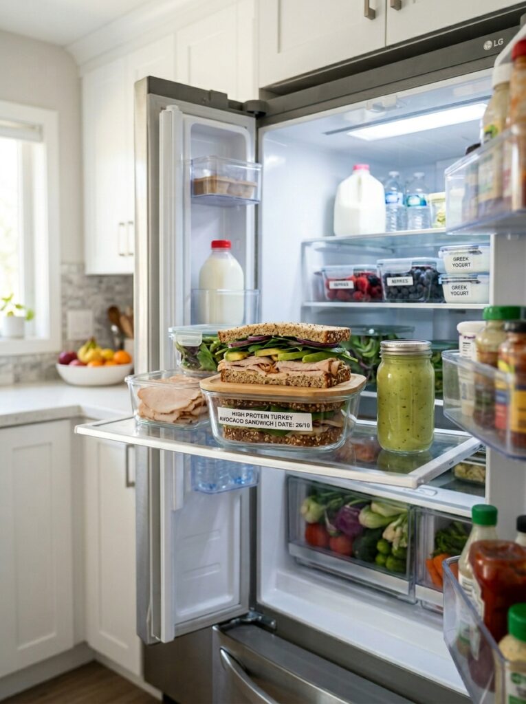 High Protein Turkey Avocado Sandwich 16 Food storage containers 202604231854