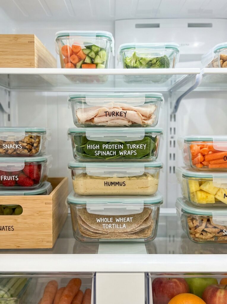 High Protein Turkey Spinach Wrap 16 Food storage containers 202604272121