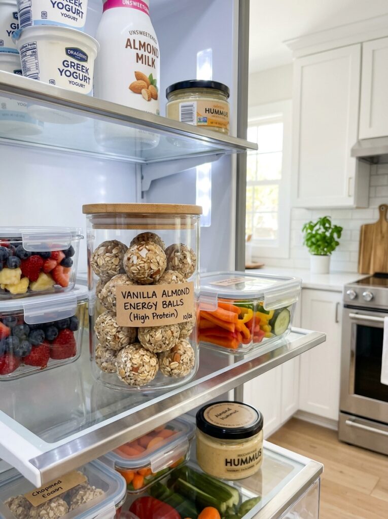 high protein vanilla almond energy balls: Easy No-Bake Recipe for Sustained Energy 16 Food storage containers 202604281843
