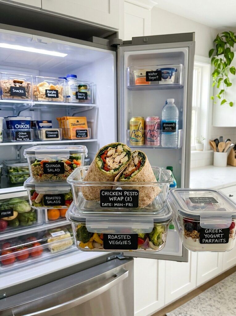 High Protein Chicken Pesto Lunch Wrap 16 Food storage containers 202604281907