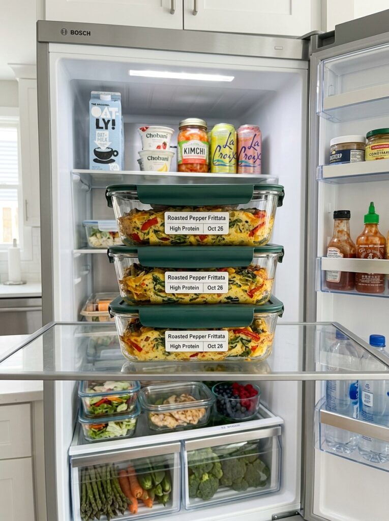 High Protein Roasted Pepper Frittata 16 Food storage containers 202604281911