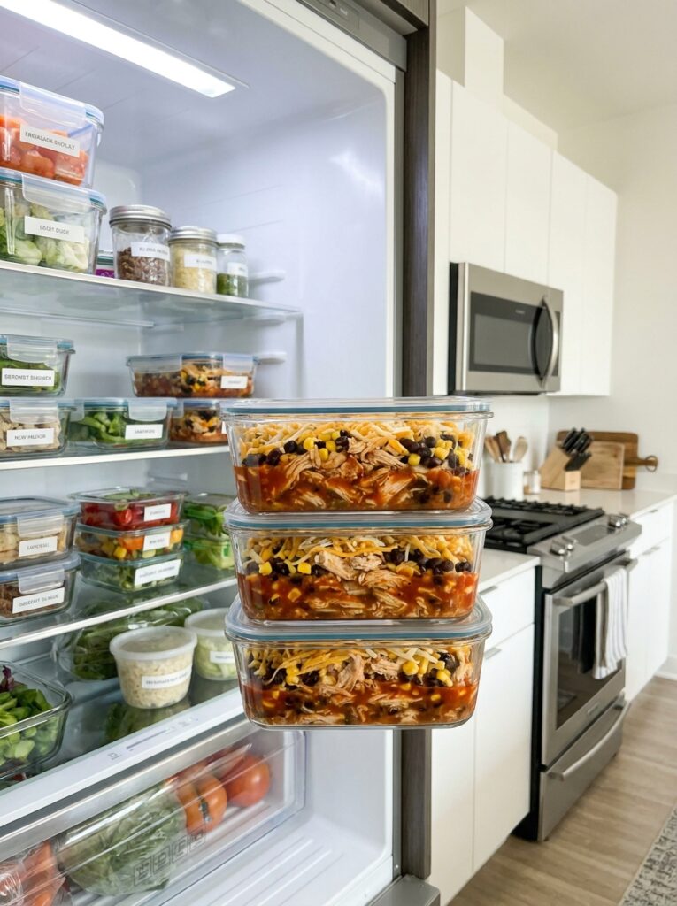 High Protein Chicken Enchilada Skillet 16 Food storage containers chicken … 202604292057