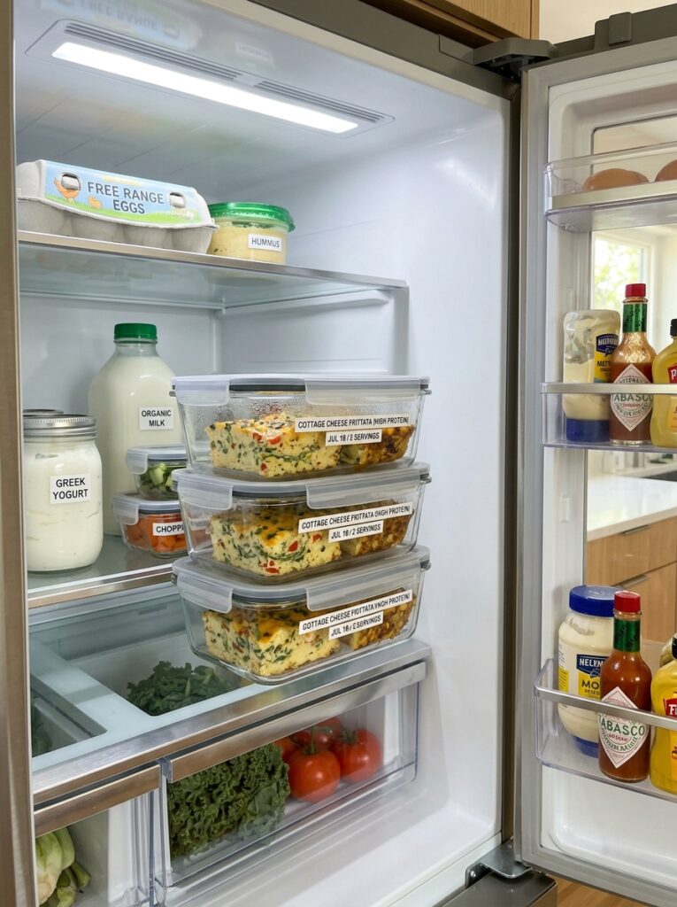 High Protein Cottage Cheese Frittata: The Ultimate Breakfast Recipe 16 Food storage containers with high 202604291940