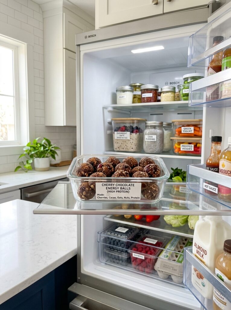 High Protein Cherry Chocolate Energy Balls: Easy Homemade Recipe 16 Food storage containers with high 202604292018