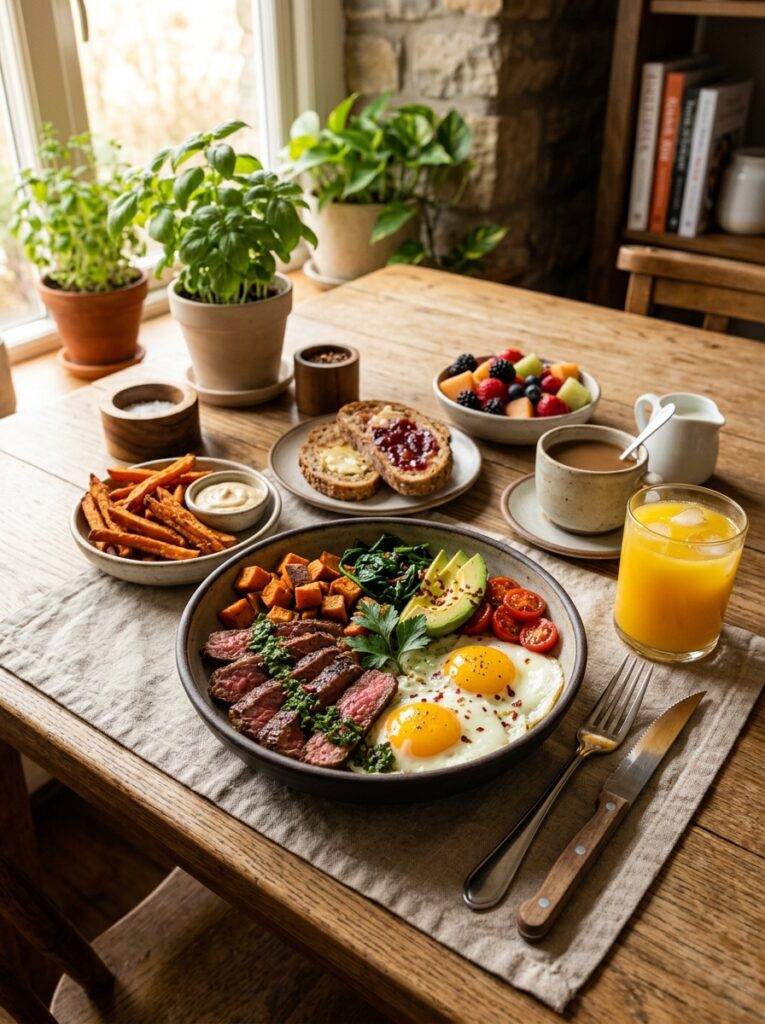 High Protein Steak and Eggs Breakfast Bowl 15 High Protein Steak 202604231900