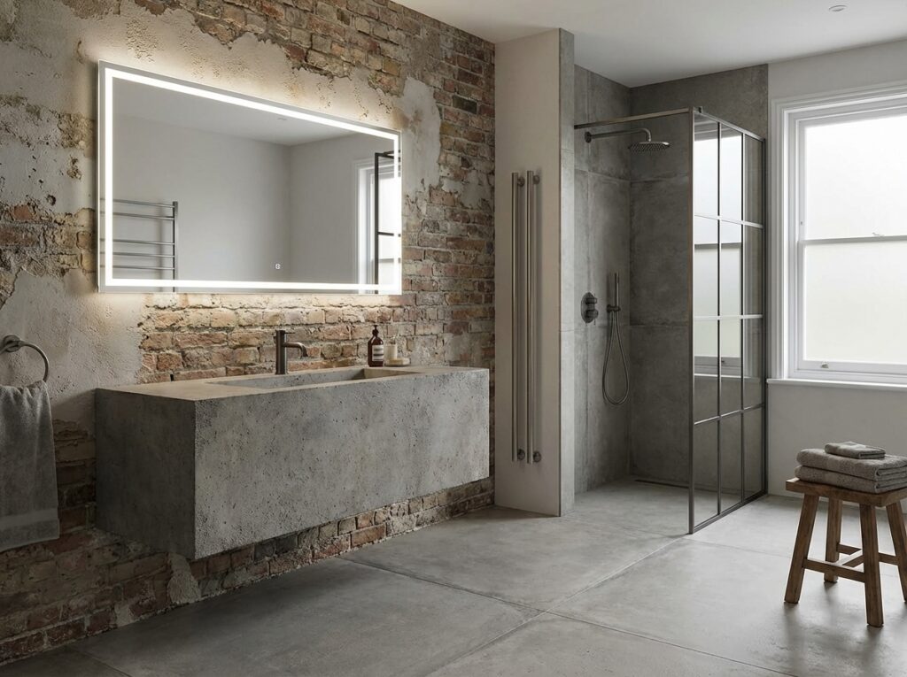 Industrial modern bathroom 202604081314