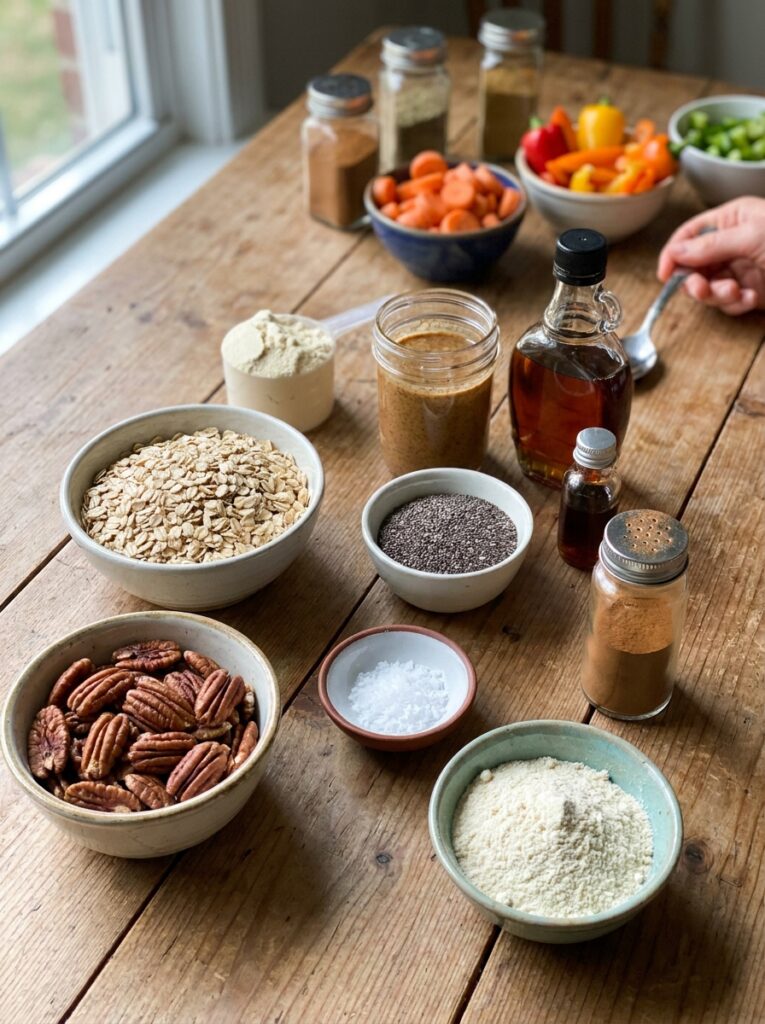 High Protein Maple Pecan Energy Balls: Homemade Energy Bites Recipe 13 Ingredients for energy balls 202605011643
