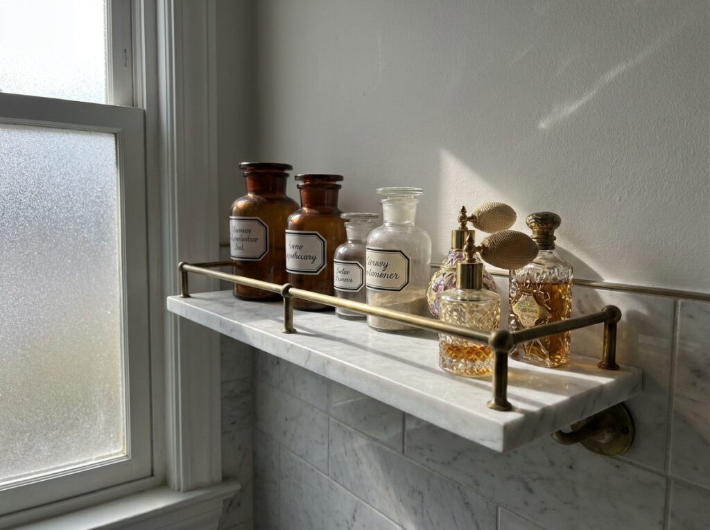 Marble bathroom shelf 202604081518