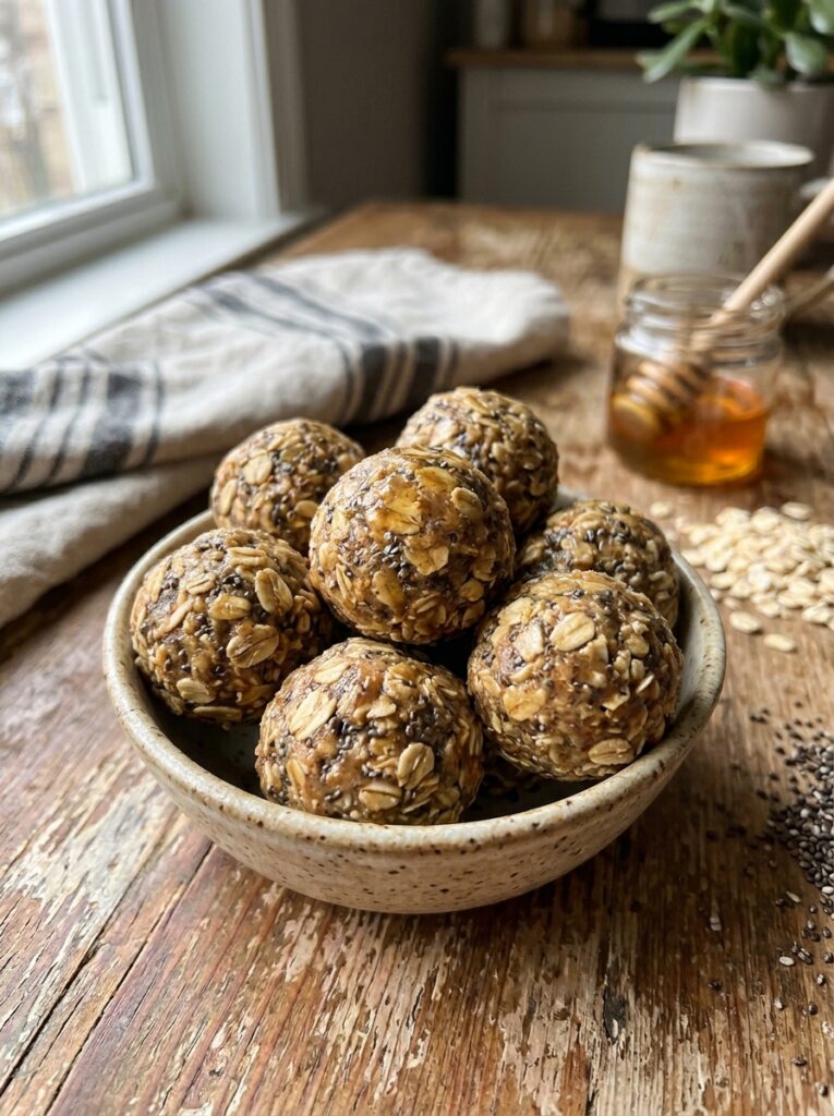 High Protein Oatmeal Energy Balls 12 Oatmeal energy balls 202604221859