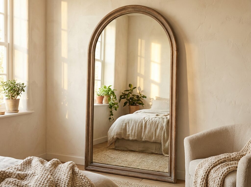 Oversized arched mirror 202604081240