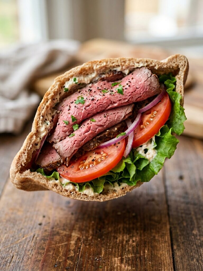 High Protein Roast Beef Pita Sandwich 17 Roast beef pita sandwich recipe 202604292011
