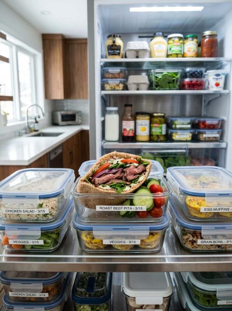 High Protein Roast Beef Pita Sandwich 16 Roast beef pita sandwich storage 202604292011
