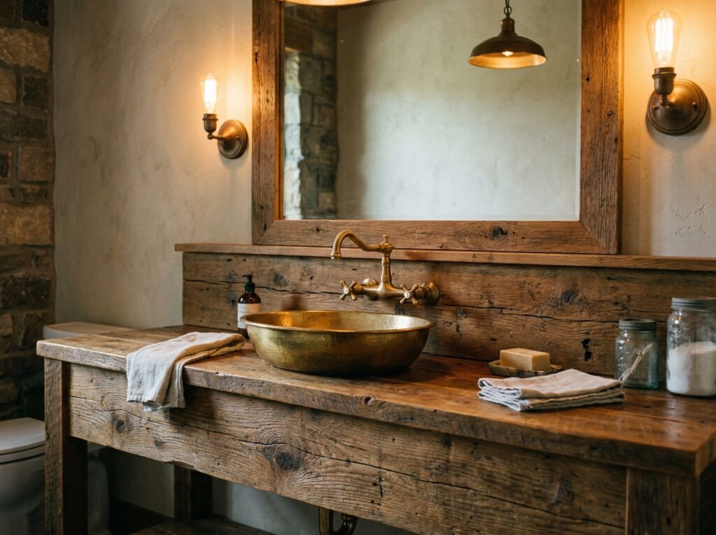 Rustic wood vanity 202604081514