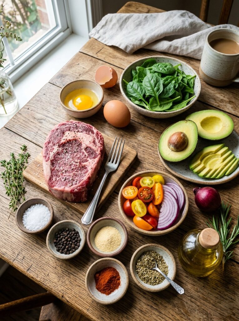 High Protein Steak and Eggs Breakfast Bowl 13 Steak and eggs 202604231859 1