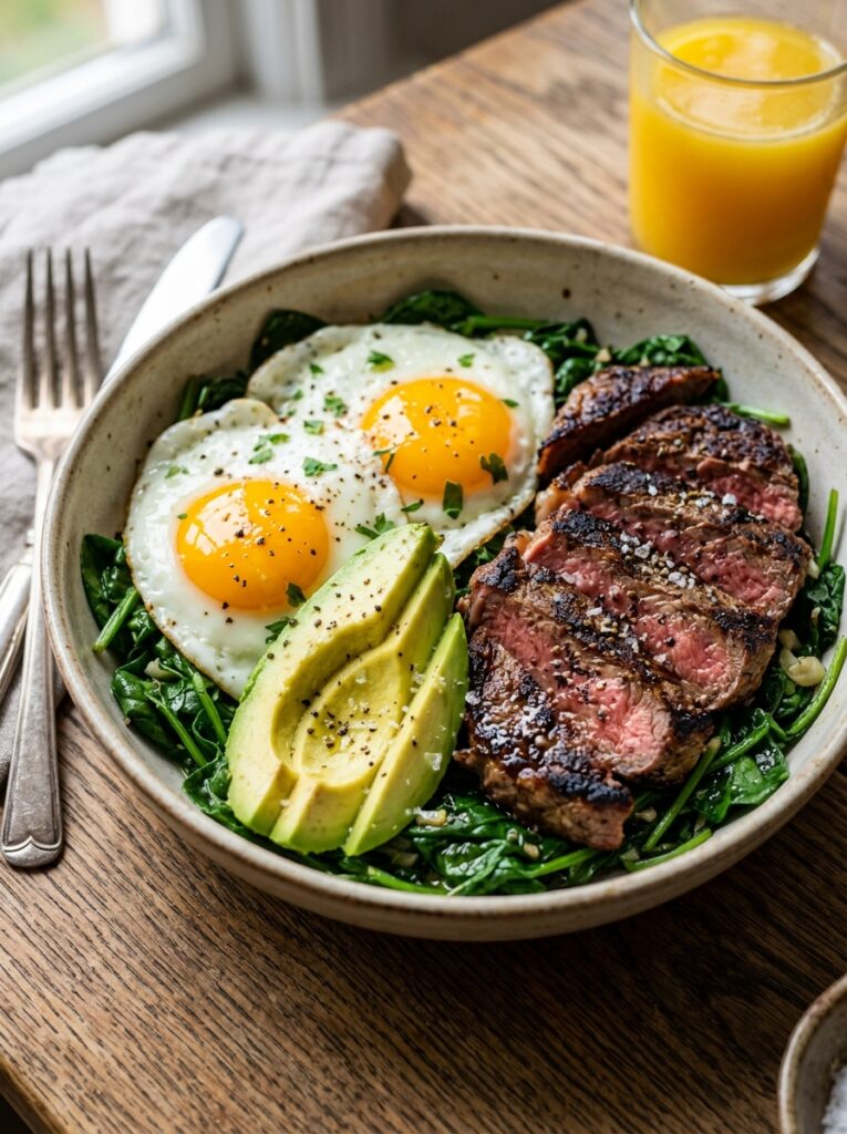 High Protein Steak and Eggs Breakfast Bowl 12 Steak and eggs 202604231859