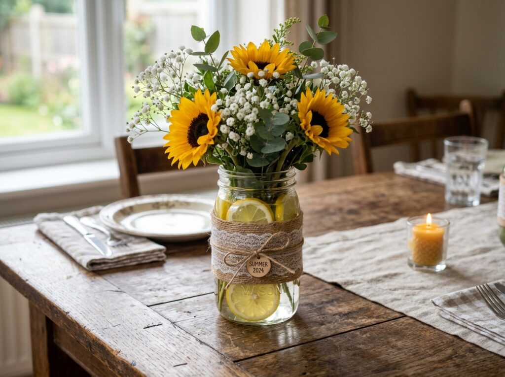 Table centerpiece mason 202604091310