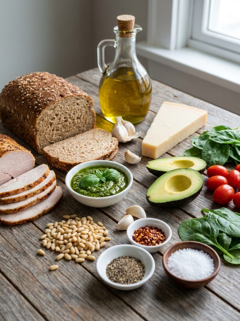 Turkey pesto sandwich 202604181805