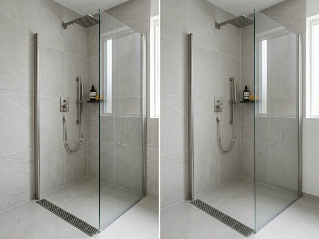 Walk in shower with 202604091246