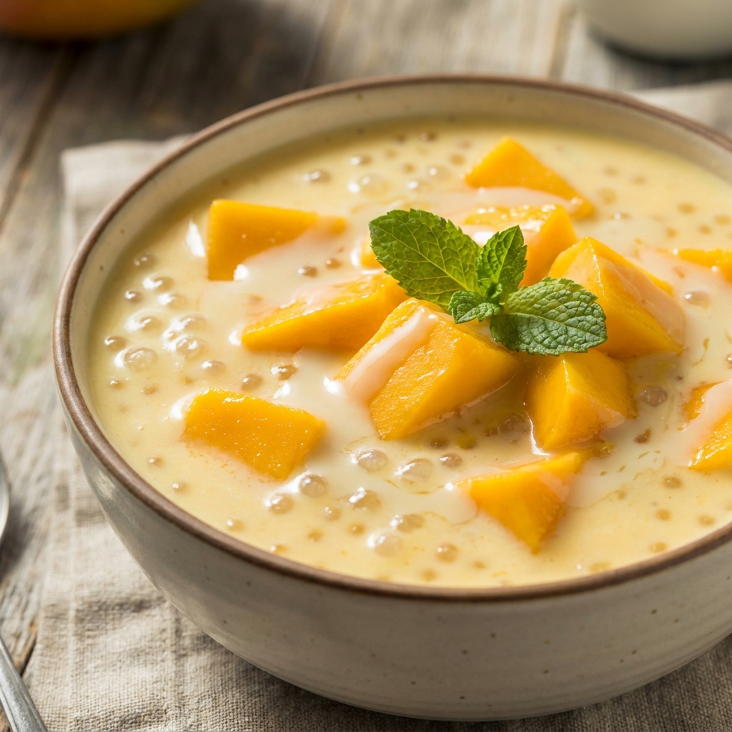mango sago pudding recipe